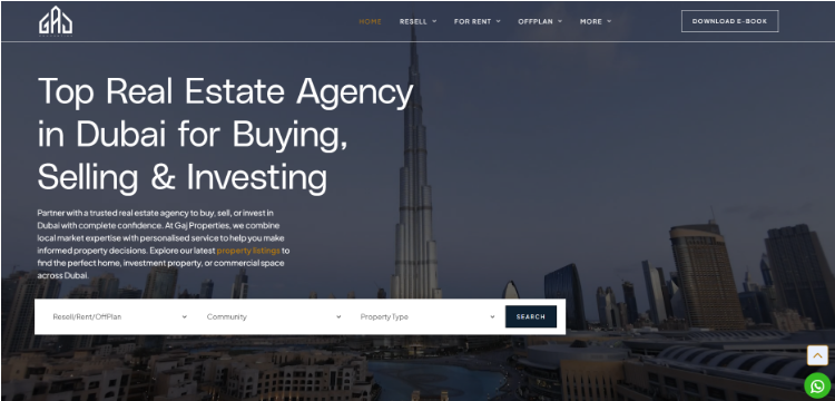 Top Real Estate Companies in Dubai: Leading Developers & Agencies 4 Gaj Properties LLC