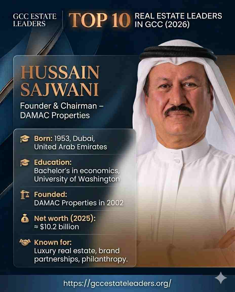Hussain Sajwani didn't just build apartments; he branded the Dubai lifestyle. As the billionaire founder of DAMAC Properties, Sajwani became a household name by merging high-end real estate with global luxury brands. With a 2025 net worth north of $10 billion, his influence on Dubai’s transformation into a premier global hub is undeniable, driven by a portfolio that prioritizes opulence and strategic international partnerships.