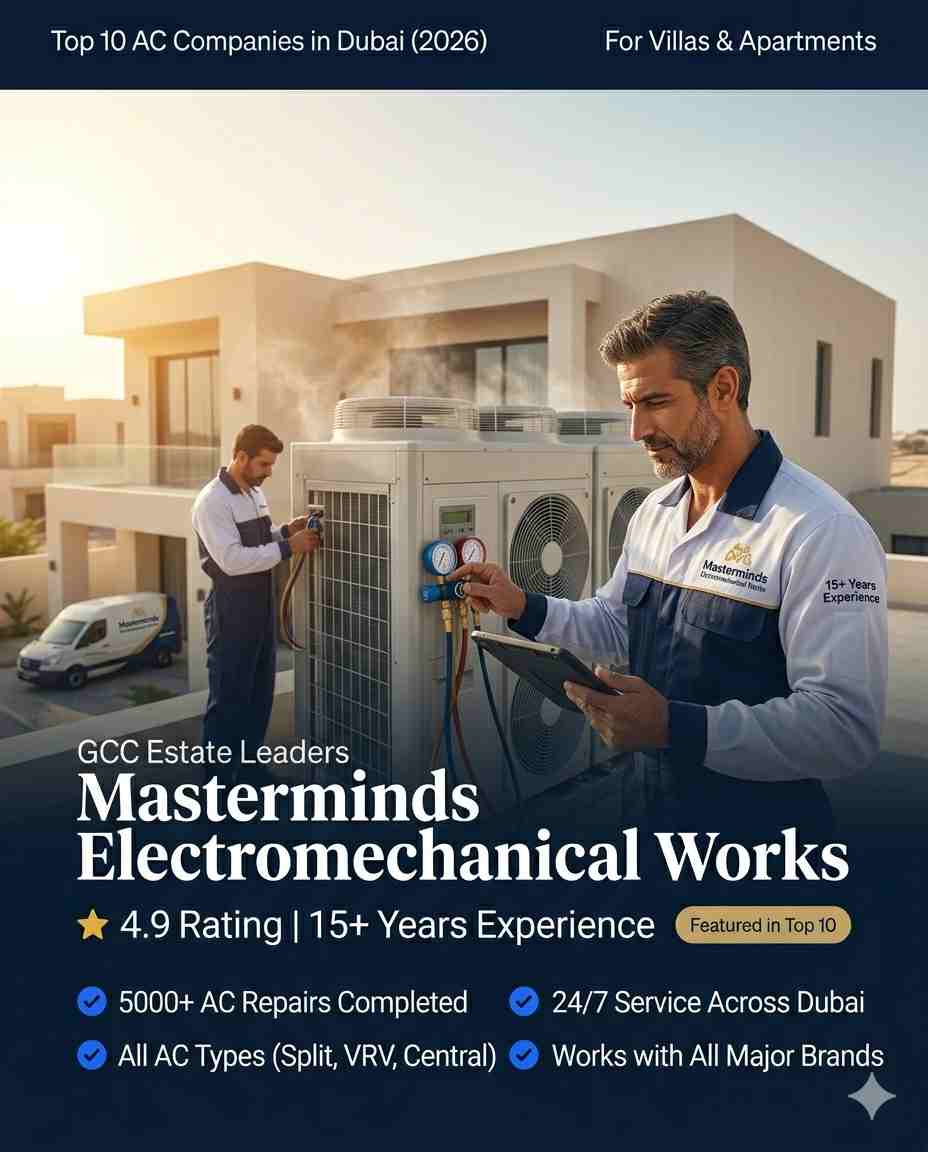 Top 10 AC Companies in Dubai for Villas & Apartments - 2026 Edition 3 ✅ 1. Masterminds Electromechanical Works